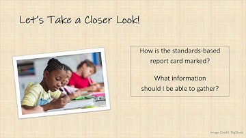 Standards-based Report Card Presentation for Parents - English Version