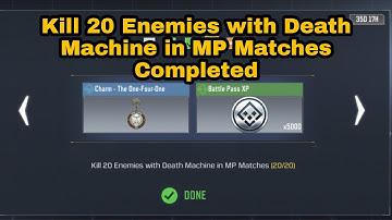 Kill 20 Enemies with Death Machine in MP Matches | Thrill of the Skill COD Mobile