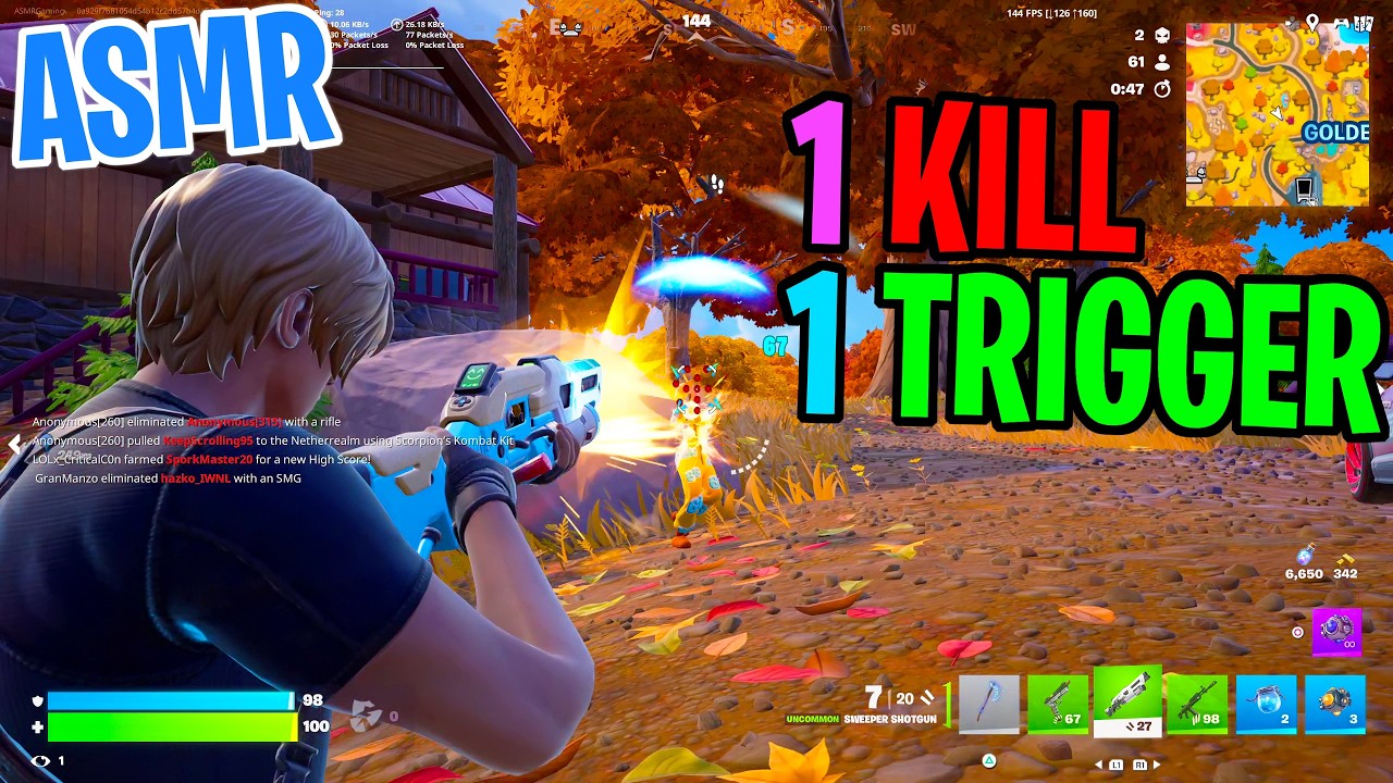 ASMR Gaming 😴 Fortnite 1 Kill = 1 Trigger Relaxing Mouth Sounds 🎮🎧 Controller Sounds + Whispering 💤