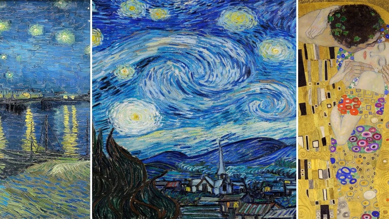 Masterpieces TV — Silent Art Gallery · August 29 Night | van Gogh · Starry Night & others