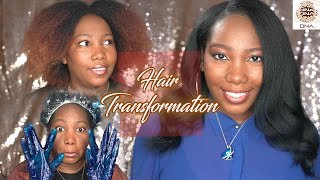Hair Transformation | Red to Blue Black | My DNA Essence Collection Hair Color