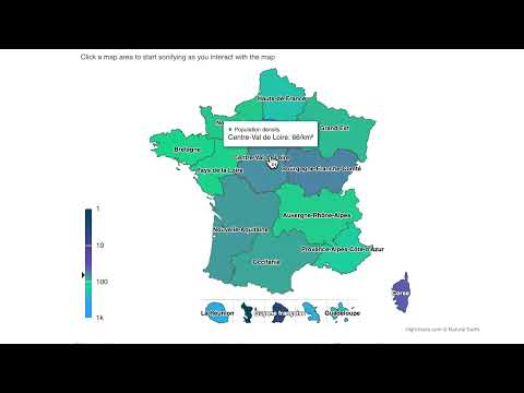 Accessibility audio map using Highcharts