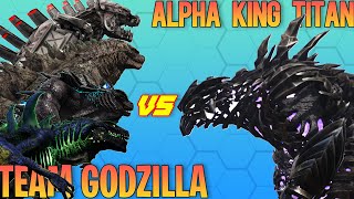 TEAM GODZILLA vs ALPHA KING TITAN | Ark Battle screenshot 1