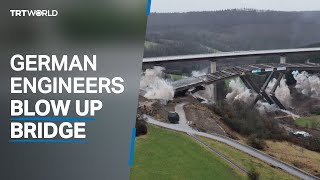 Famous German bridge crumbles in controlled detonation Profile