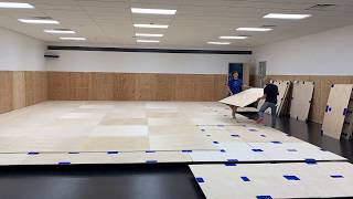 Spring Subfloor Deck By Fuji Mats - BJJ + Judo + Gymnastic: Installation Step 1