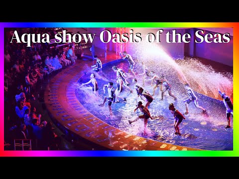 Видео: Oasis of the Seas Aqua Theatre