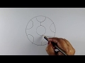 How to draw a football step by step (very easy) image