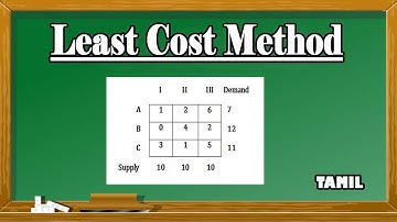 Least Cost Method in Tamil | Operation Research | Transportation Problem | Maths Board Tamil