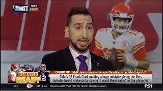 Nick reacts to Chiefs' Frank Clark says KC want Patriots again:"They Couldn't Handle Us"|UNDISPUTED