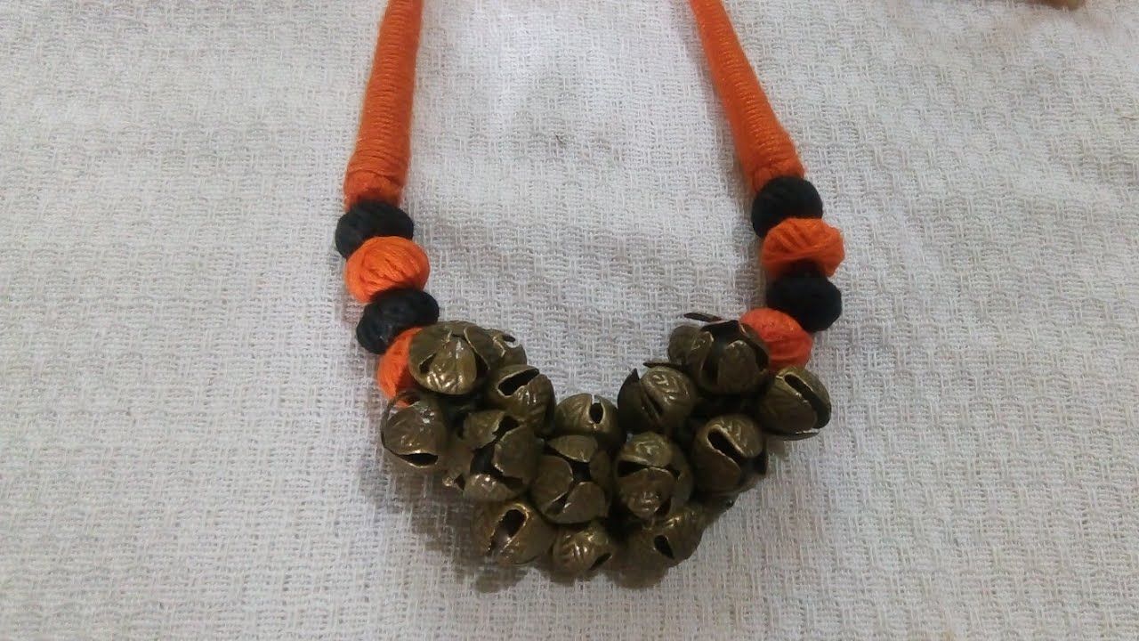 Trendy ghungroo Jewellery making at home//Jewellery making//ghungroo necklace//ঘুঙুর জুয়েলারী