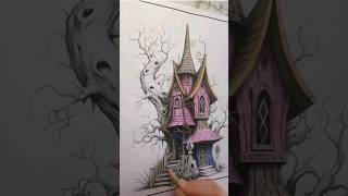 Magical Houses Coloring Pages | Coloring Printable Pages for Adult #coloringbook #colouringasmr