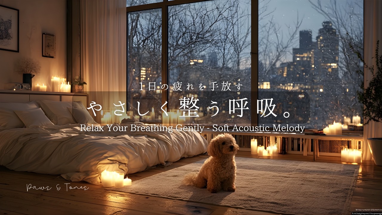 【夜のリセットBGM】1日の疲れを手放す、やさしく整う呼吸。| Relax Your Breathing Gently - Soft Acoustic Melody 🤍