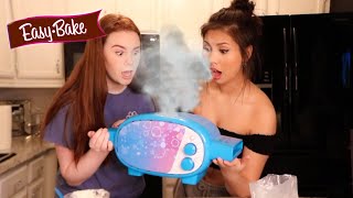 MAKING A WEDDING CAKE WITH AN EASY BAKE OVEN *STARTED SMOKING*
