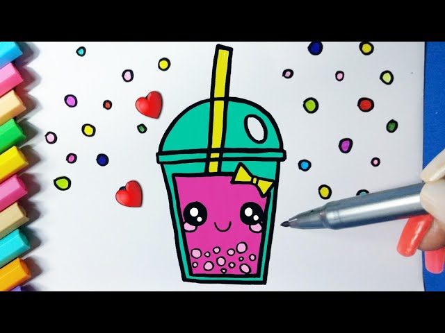 Como desenhar Bebida MilkShake fofo Kawaii ❤ Desenhos Kawaii - Desenhos  para Desenhar 