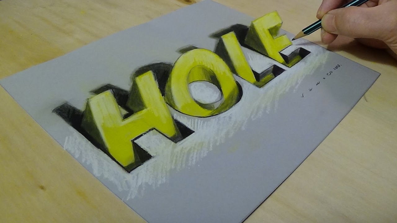 New Viewpoint - 3D Drawing Letters - How to Draw Hole ...