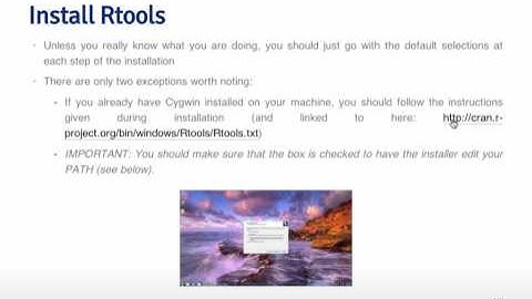Installing Rtools