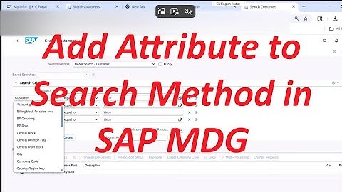 SAP MDG | How to Add Attribute in Search View of SAP MDG | Add Attribute in Search Dropdown in MDG