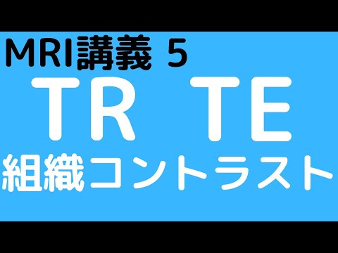 MRI講義-5　TR　TE　組織コントラスト
