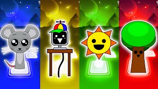 Rat, Mr Computert, Mr Sun, Mr Tree Incredible Sprunki Tiles Hop Edm Rush