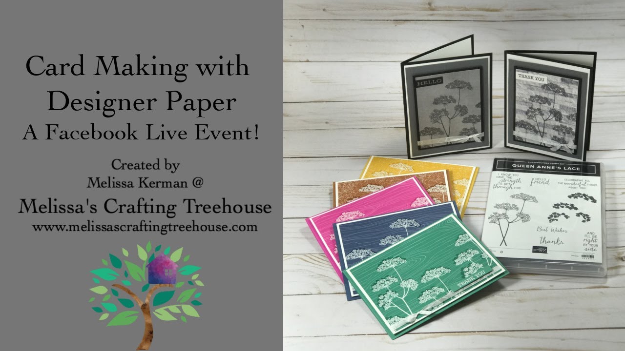 Facebook Card Making Card Making with Designer Paper - A Facebook Live Event! - YouTube