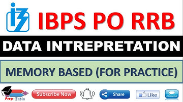 IBPS RRB 2016 DATA INTERPRETATION | MEMORY BASED | FOR PRACTICE