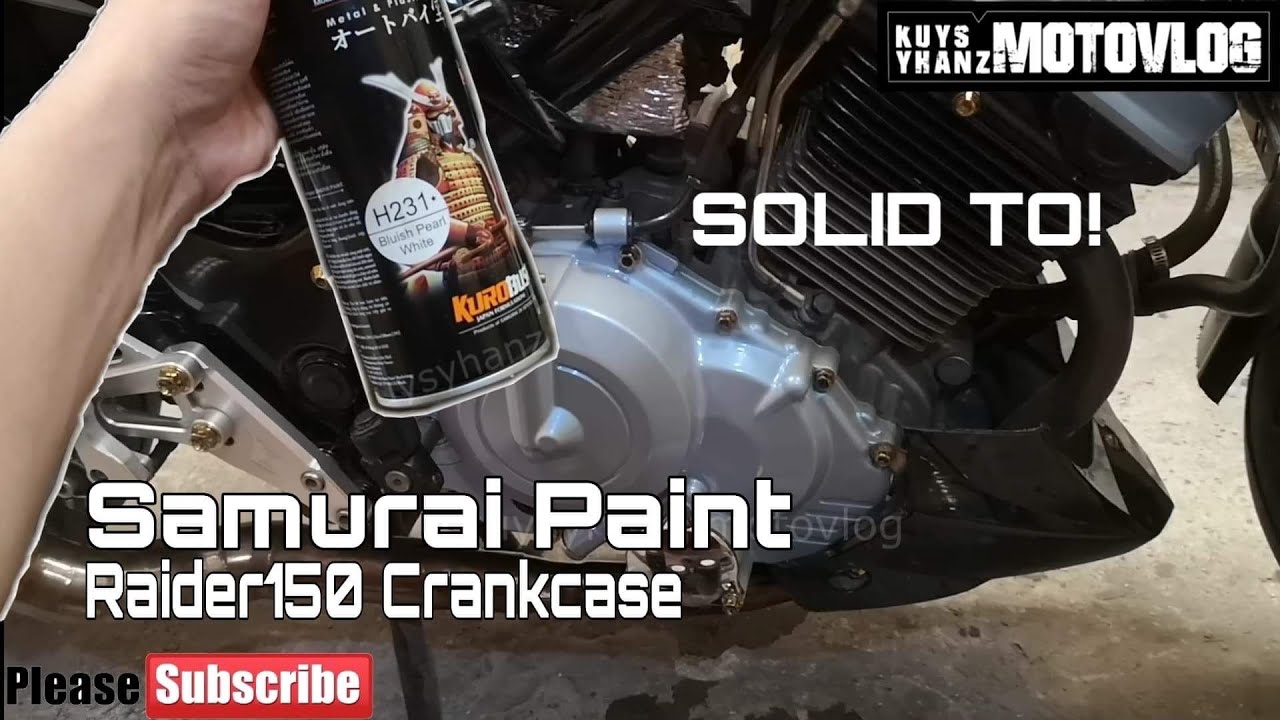 How to Repaint Crankcase Raider 150 carb type Samurai Paint YouTube