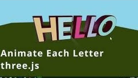 17b How to animate individual letters of 3d text three.js