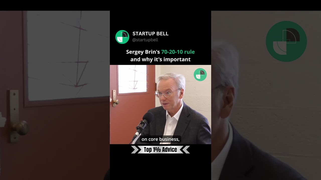 Sergey Brin’s 70-20-10 rule and it’s importance
