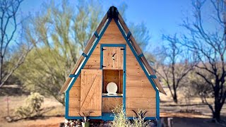Off Grid A-Frame Outhouse Build From Start to Finish