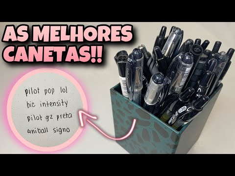 Testando minhas CANETAS (pretas) FAVORITAS