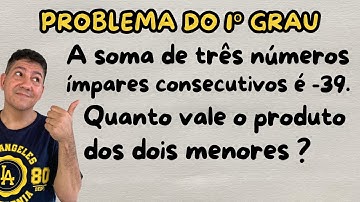 Problema com números consecutivos para concursos | Prof Robson Liers