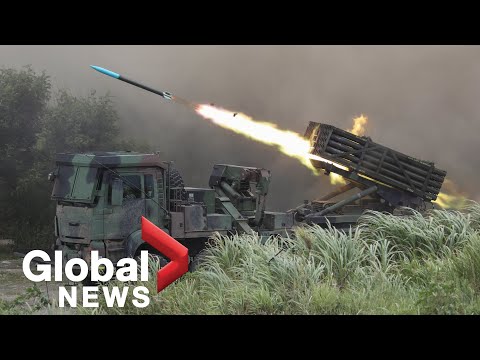 Taiwan shows off military defence drills amid tensions with China