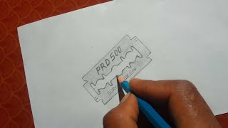 razor blade | lazzer blade drawing Pencil draw | step by step, very easy, art sk easy | shortvideo