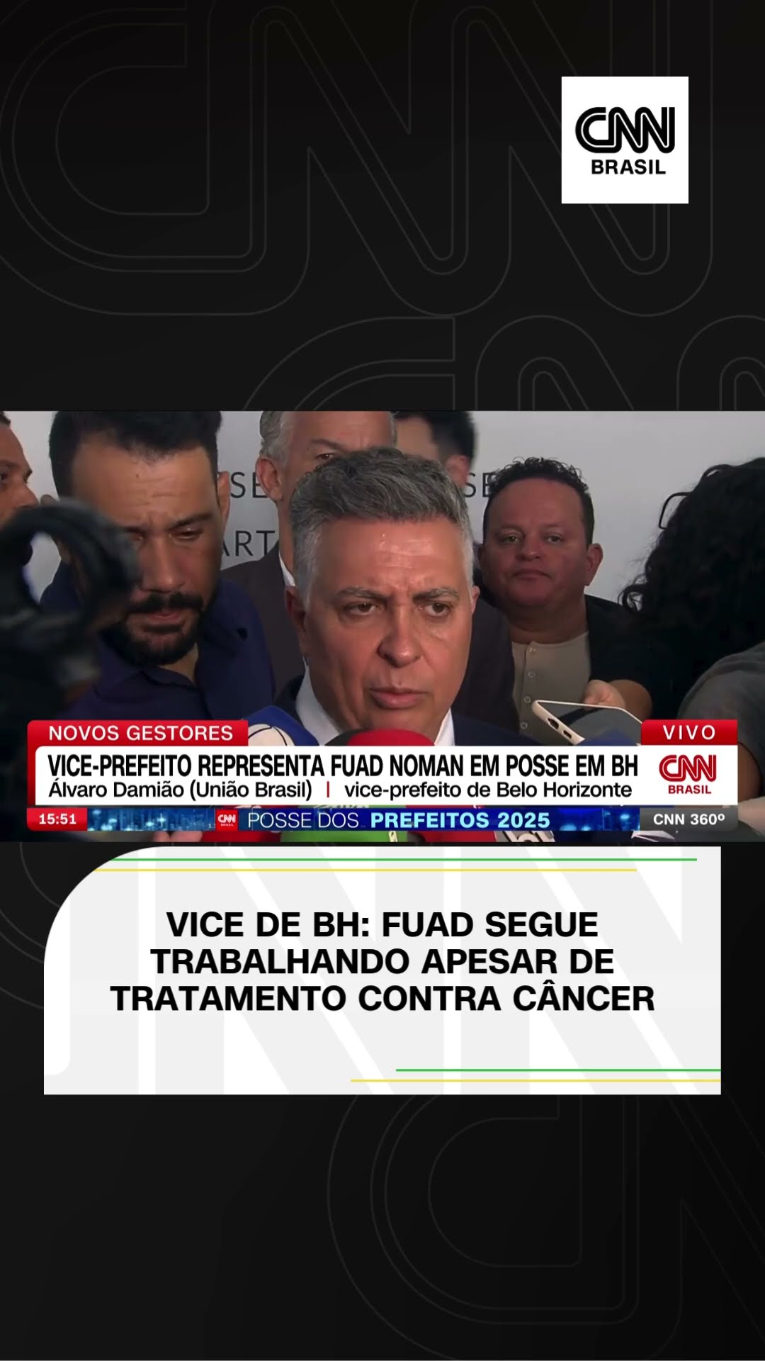 Vice-prefeito representa Fuad Noman em posse em BH | CNN Brasil #shorts