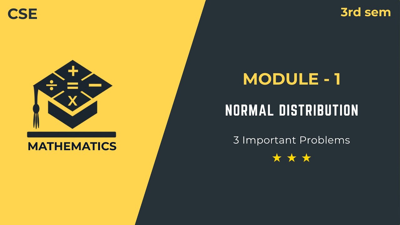 Normal Distribution | 3 Important Questions Solved - YouTube