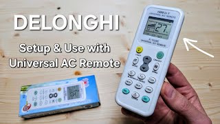 How to Setup & Use - Universal AC Remote Control with DELONGHi Air Conditioner  - Chunghop K-1208E