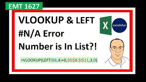Fonctions RECHERCHEV et GAUCHE : erreur n° N/A. Le code de recherche est-il dans la liste ?! Astu...