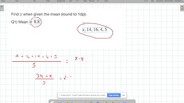 Mean average working backwards