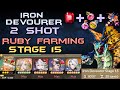 Iron Devourer 2 SHOT - STAGE 15 + Ruby Farming ( 4 Unit Team ) | Seven Knights: Rebirth