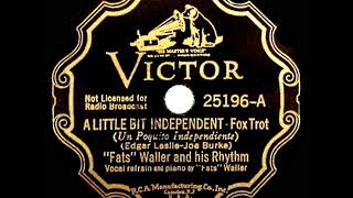 Watch Fats Waller A Little Bit Independent video