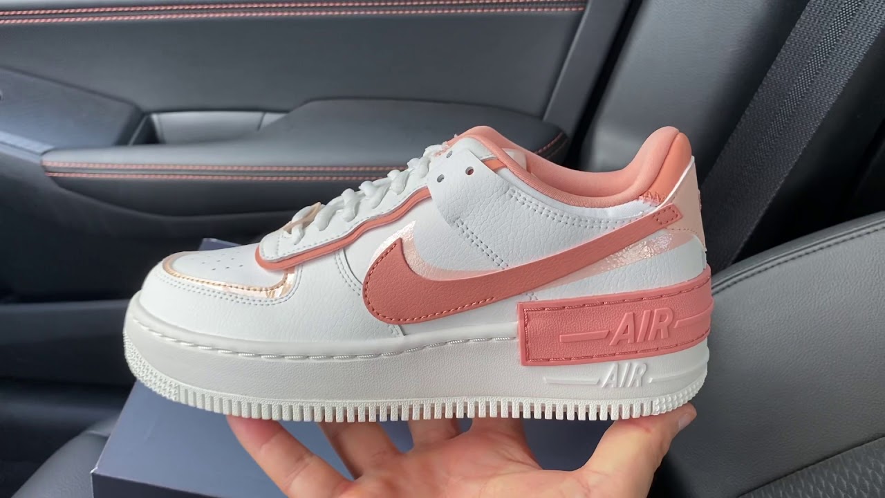 ملابس بيت نسائية Nike Air Force 1 Shadow White Coral Pink shoes ملابس بيت نسائية