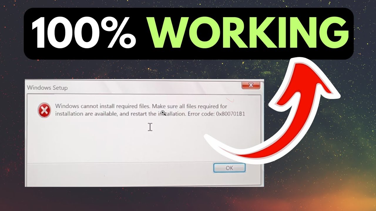 How To Fix Error 0x800701b1 - YouTube