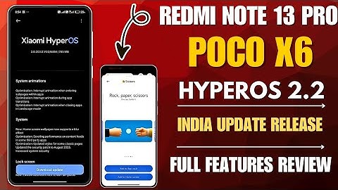 Redmi Note 13 Pro/POCO X6 HyperOS 2.2 India Public Stable Update, Full Features Review, Ai Features