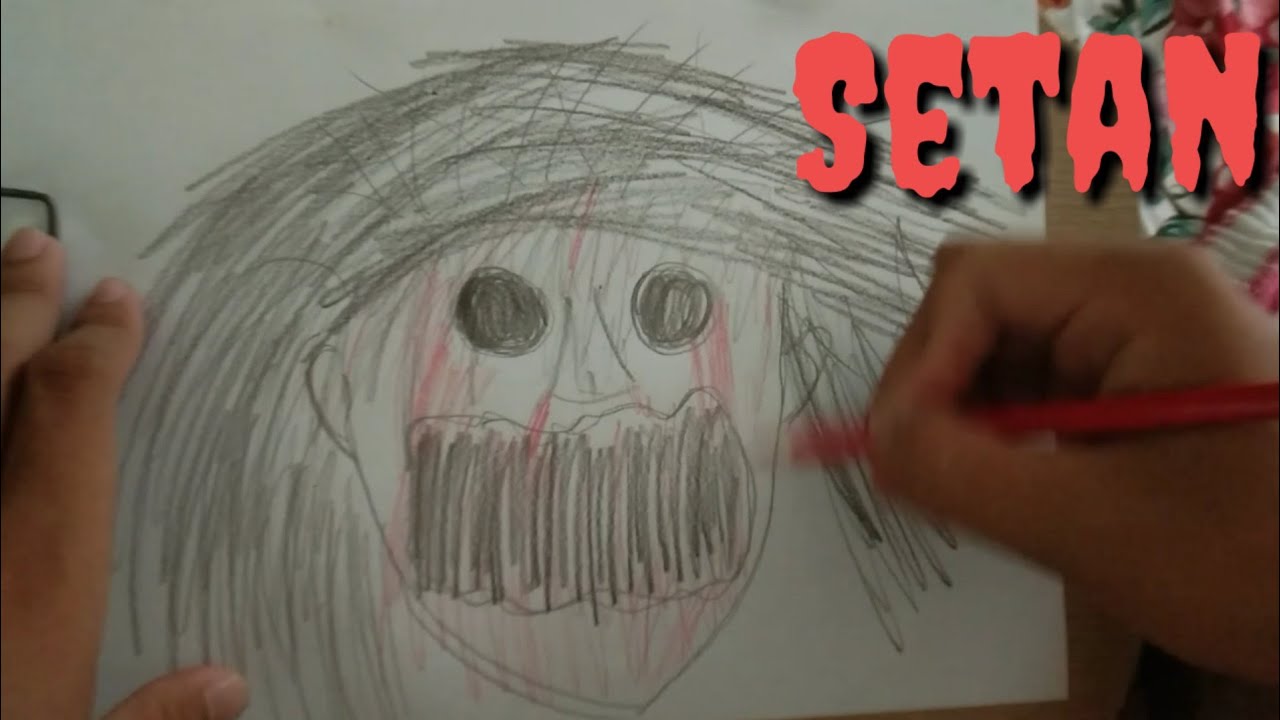Setan Drawing Menggambar Setan | Drawing Satan - YouTube