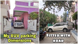 Xuv 500 parking Dimensions and fully Detailed || space Required for car parking in home