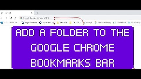 How to Add a Folder to the Chrome Bookmarks Bar