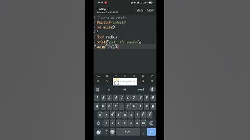 Area of circle in C language #codemasters #coding #code #trending #shorts #newvideo