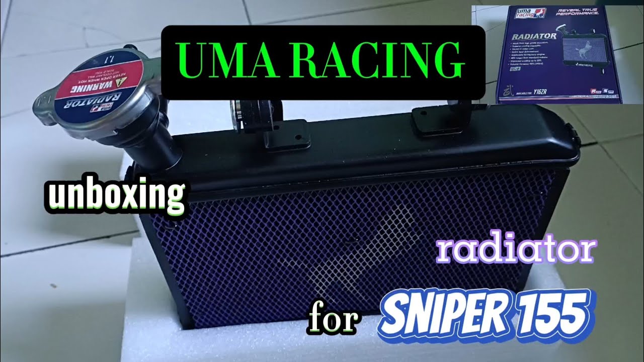 Sniper Racing Radiator UMA RACING radiator, unboxing para sa YAMAHA sniper 155R - YouTube