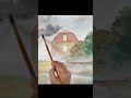 #shorts Landscape Watercolor- A house in the mist (wet-in-wet, Arches rough)NAMIL ART