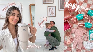 it's time for a change... first time leaving my newborn 😭 + baby clothes organization haul!